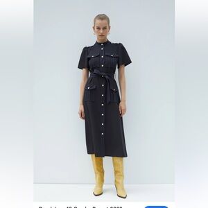NWT Designer Dress Size 12 Navy Blue